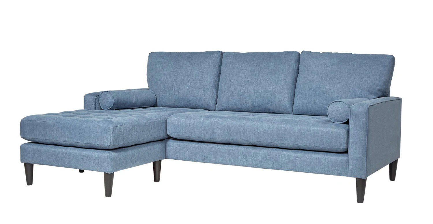 Habitat Hudson Fabric Corner Chaise Sofa - Linnet Habitat Hudson Fabric Corner Chaise Sofa - Linnet -Habitat Furni Sales 4847575 R Z001A