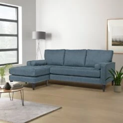 Habitat Hudson Fabric Corner Chaise Sofa - Linnet 2 Habitat Hudson Fabric Corner Chaise Sofa - Linnet -Habitat Furni Sales 4847575 R Z001C