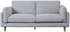 Habitat Habita Salome Fabric 3 Seater Sofa - Light Grey