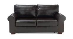 Habitat Salisbury 2 Seater Leather Sofa Bed - Chocolate