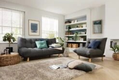 Habitat Kota 3 Seater Fabric Clic Clac Sofa Bed - Charcoal -Habitat Furni Sales 5017737 R Z003C