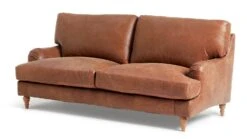 Habitat Livingston Leather 3 Seater Sofa - Tan -Habitat Furni Sales 5397213 R Z002A
