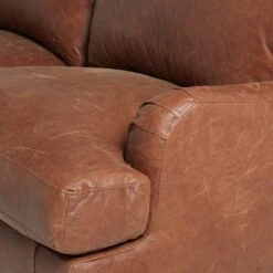 Habitat Livingston Leather 3 Seater Sofa - Tan -Habitat Furni Sales 5397213 R Z005A