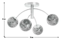 Habitat Hayle Tortoise Shell 4 Light Ceiling Light - Brass 5 Habitat Hayle Tortoise Shell 4 Light Ceiling Light - Brass -Habitat Furni Sales 5792571 R E001