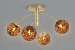 Habitat Hayle Tortoise Shell 4 Light Ceiling Light - Brass 4 Habitat Hayle Tortoise Shell 4 Light Ceiling Light - Brass -Habitat Furni Sales 5792571 R Z005A
