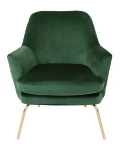 Habitat Celine Velvet Accent Chair - Green