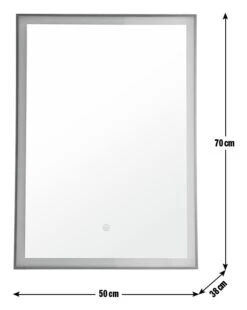 Habitat Rectangle Backlight LED Mirror - Black -Habitat Furni Sales 6025601 R E001