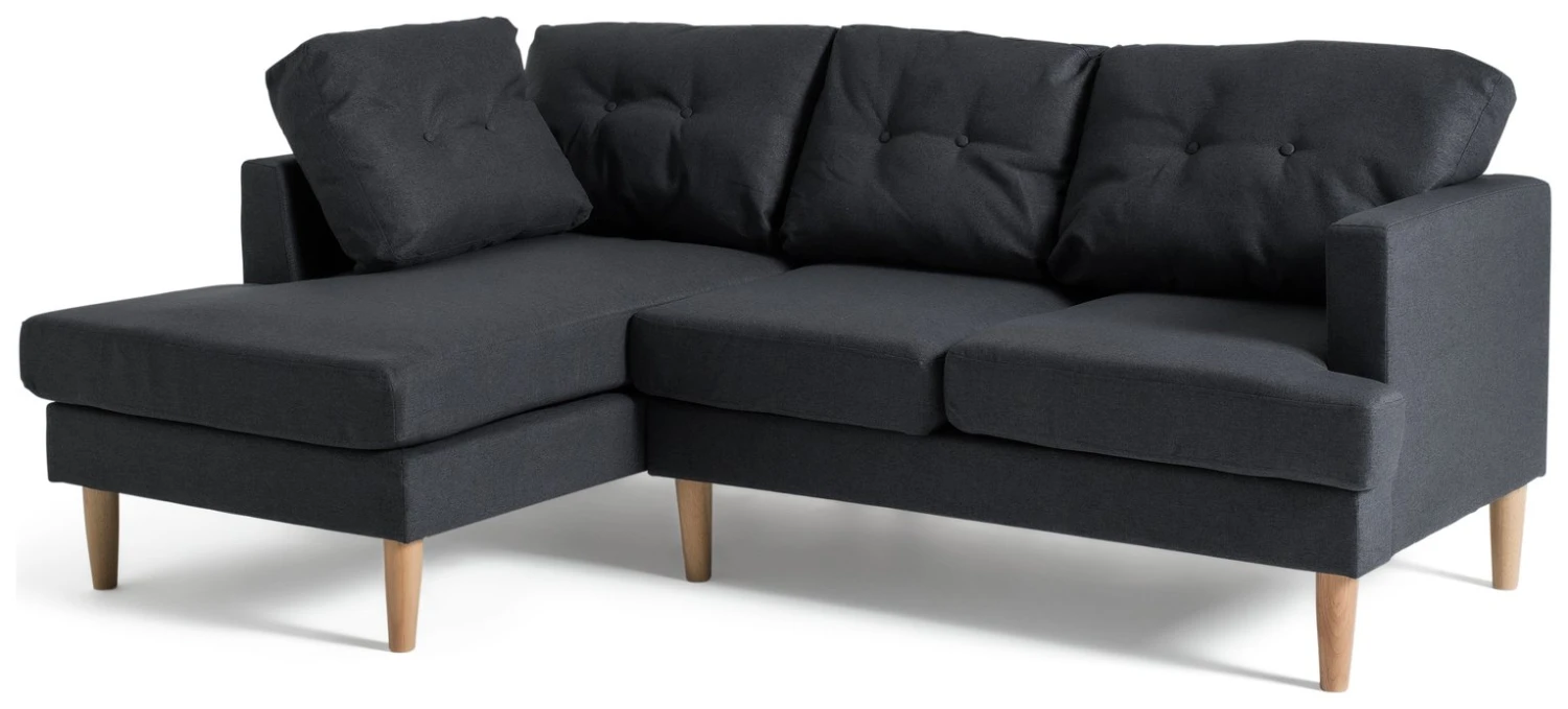 Habitat Joshua Left Hand Corner Chaise Sofa - Charcoal Habitat Joshua Left Hand Corner Chaise Sofa - Charcoal -Habitat Furni Sales 6089647 R Z001A