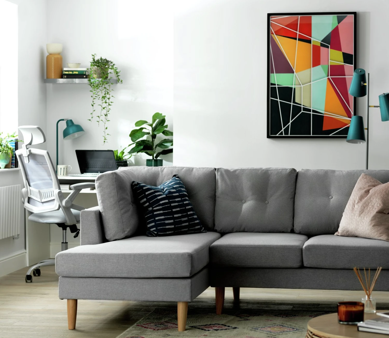 Habitat Joshua Left Hand Corner Chaise Sofa - Charcoal Habitat Joshua Left Hand Corner Chaise Sofa - Charcoal -Habitat Furni Sales 6089647 R Z001C