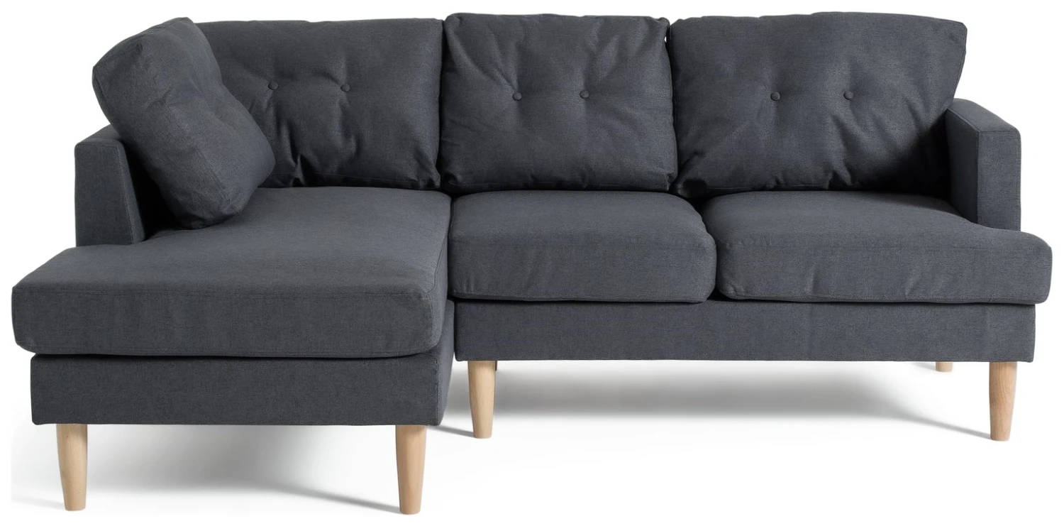 Habitat Joshua Left Hand Corner Chaise Sofa - Charcoal Habitat Joshua Left Hand Corner Chaise Sofa - Charcoal -Habitat Furni Sales 6089647 R Z002A