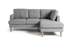 Habitat Joshua Fabric Corner Chaise Sofa - Light Grey -Habitat Furni Sales 6205737 R Z002A