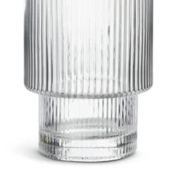 Habitat Ribbed Set Of 4 Hi Ball Glasses -Habitat Furni Sales 6222442 R Z004A