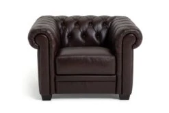 Habitat Chesterfield Leather Armchair - Walnut