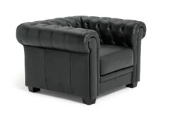 Habitat Chesterfield Leather Armchair - Black 4 Habitat Chesterfield Leather Armchair - Black -Habitat Furni Sales 6250988 R Z004A