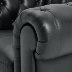 Habitat Chesterfield Leather Armchair - Black 6 Habitat Chesterfield Leather Armchair - Black -Habitat Furni Sales 6250988 R Z006A