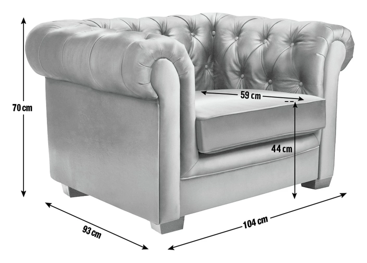 Habitat Chesterfield Leather Armchair - Black Habitat Chesterfield Leather Armchair - Black -Habitat Furni Sales 6250988 R Z020A