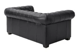 Habitat Chesterfield Leather 2 Seater Sofa - Black -Habitat Furni Sales 6318349 R Z003A