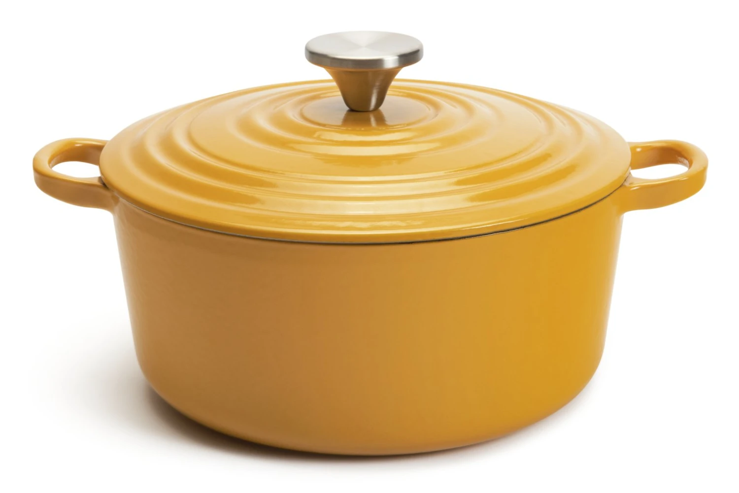 Habitat Global 5.3 Litre Cast Iron Casserole Dish - Yellow Habitat Global 5.3 Litre Cast Iron Casserole Dish - Yellow -Habitat Furni Sales 6609625 R Z001A