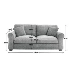 Habitat Lisbon Fabric 3 Seater Sofa - Beige -Habitat Furni Sales 6791344 R E001