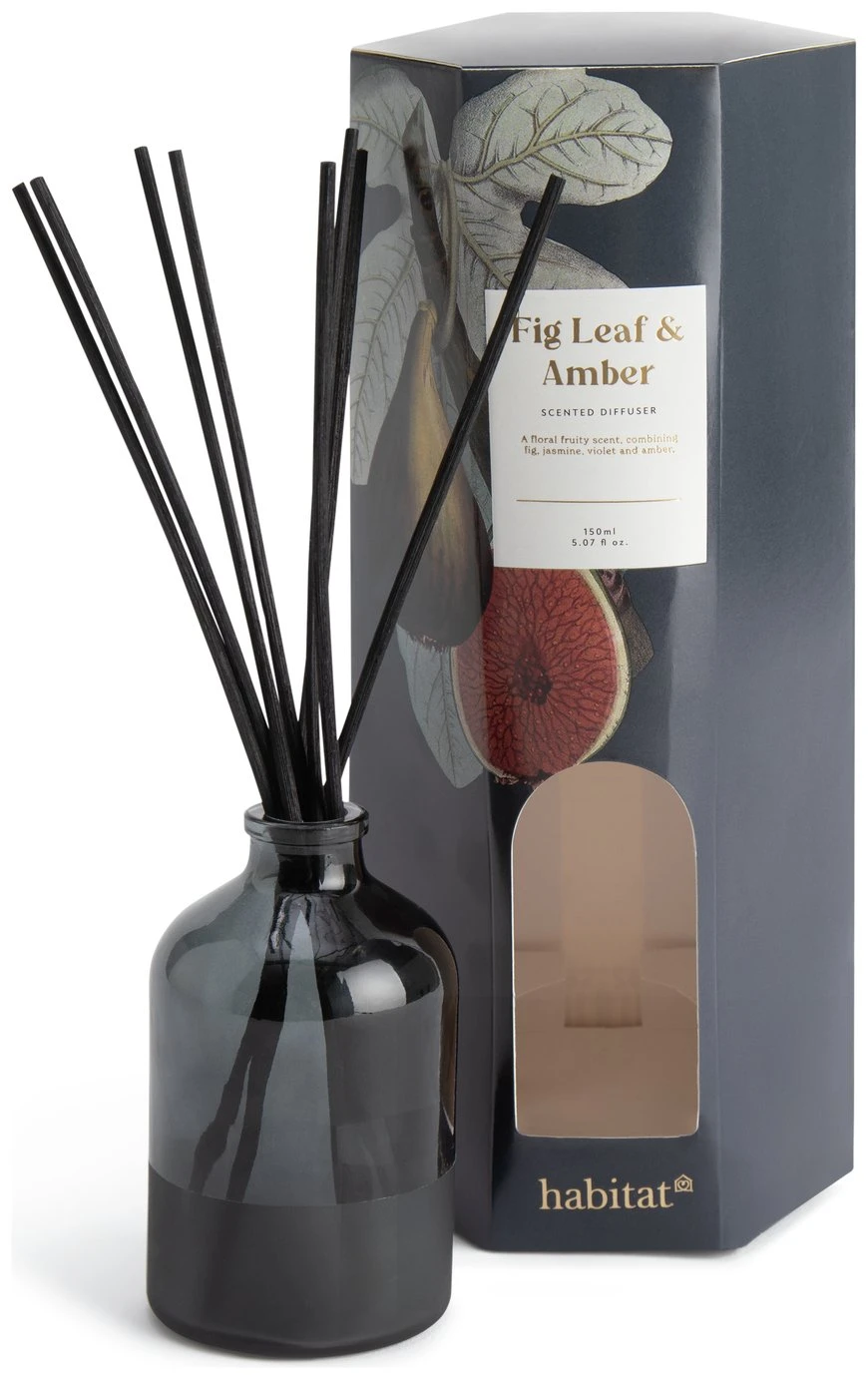 Habitat 150ml Scented Diffuser - Fig Leaf & Amber Habitat 150ml Scented Diffuser - Fig Leaf & Amber -Habitat Furni Sales 6823944 R Z001A