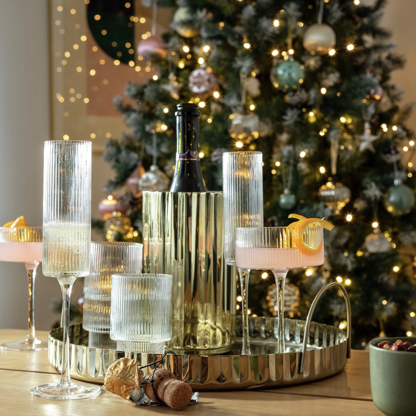 Habitat Ribbed Set of 4 Champagne Flute Habitat Ribbed Set Of 4 Champagne Flute -Habitat Furni Sales 6826305 R Z002C