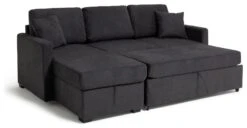 Habitat Reagan Left Corner Chaise Sofa Bed - Charcoal -Habitat Furni Sales 6980038 R Z003A