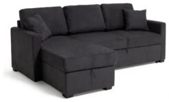 Habitat Reagan Left Corner Chaise Sofa Bed - Charcoal -Habitat Furni Sales 6980038 R Z010A