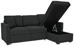 Habitat Reagan Right Corner Chaise Sofa Bed - Charcoal -Habitat Furni Sales 7005307 R Z002A