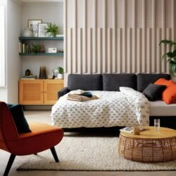 Habitat Reagan Right Corner Chaise Sofa Bed - Charcoal -Habitat Furni Sales 7005307 R Z003C