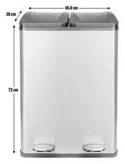 Habitat 55 Litre 2 Compartment Recycling Bin - Steel -Habitat Furni Sales 7007068 R Z020A