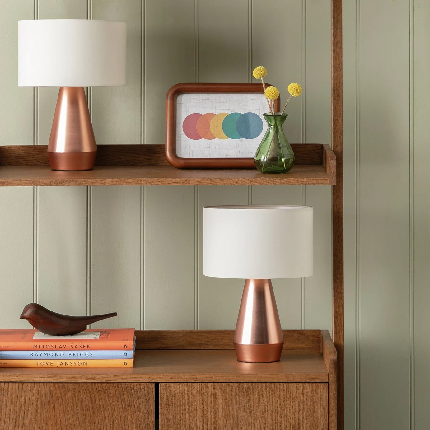 Habitat Maya Pair of Touch Table Lamps - Copper & Cream Habitat Maya Pair Of Touch Table Lamps - Copper & Cream -Habitat Furni Sales 7157097 R Z001A