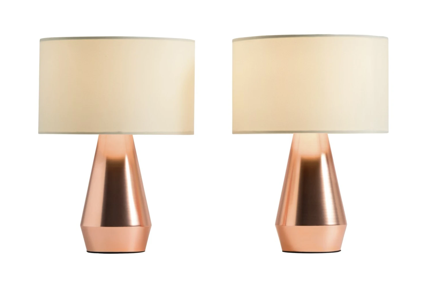 Habitat Maya Pair of Touch Table Lamps - Copper & Cream Habitat Maya Pair Of Touch Table Lamps - Copper & Cream -Habitat Furni Sales 7157097 R Z002A