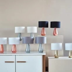 Habitat Maya Pair Of Touch Table Lamps - Copper & Cream 5 Habitat Maya Pair Of Touch Table Lamps - Copper & Cream -Habitat Furni Sales 7157097 R Z010C