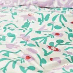Habitat 180TC Floral Green & Pink Bedding Set - Single -Habitat Furni Sales 7161038 R Z006A