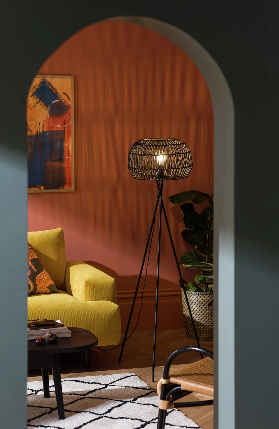 Habitat Global Rope Tripod Floor Lamp - Black Habitat Global Rope Tripod Floor Lamp - Black -Habitat Furni Sales 7485068 R Z001A