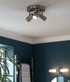 Habitat Spotlight 3 Light Plate - Brushed Chrome -Habitat Furni Sales 7567395 R Z003C