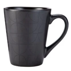 Habitat Geo 16 Piece Stoneware Dinner Set - Black -Habitat Furni Sales 7665242 R Z003A