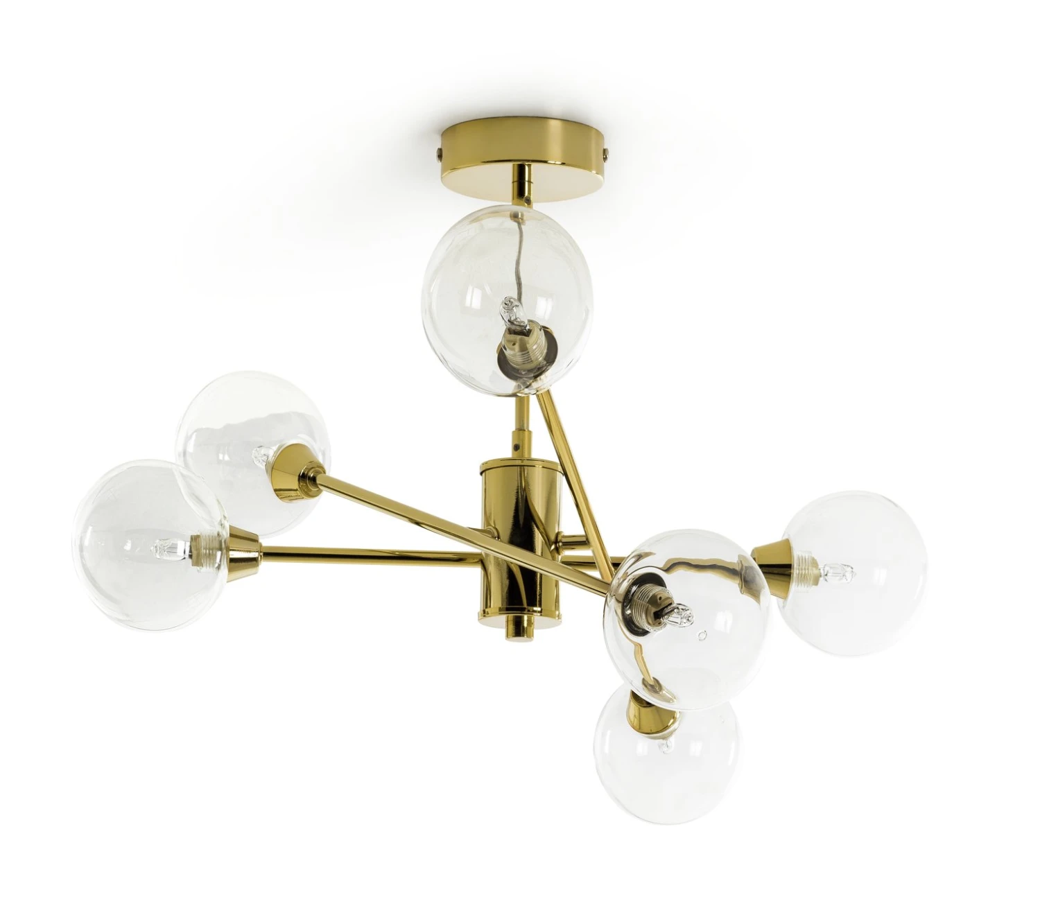 Habitat Glam 6 Light Glass Ceiling Light – Gold Habitat Glam 6 Light Glass Ceiling Light – Gold -Habitat Furni Sales 7835340 R Z002A
