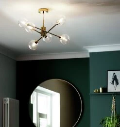 Habitat Glam 6 Light Glass Ceiling Light – Gold 6 Habitat Glam 6 Light Glass Ceiling Light – Gold -Habitat Furni Sales 7835340 R Z002C