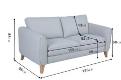 Habitat Cooper Fabric 3 Seater Sofa - Charcoal -Habitat Furni Sales 7837104 R E020