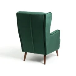 Habitat Callie Velvet Wingback Chair - Forest Green -Habitat Furni Sales 7878486 R Z003A