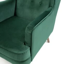 Habitat Callie Velvet Wingback Chair - Forest Green -Habitat Furni Sales 7878486 R Z006A
