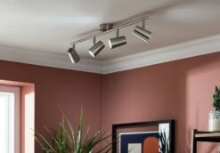 Habitat Brushed Chrome 4 Light Spotlight Bar -Habitat Furni Sales 7911525 R Z003C