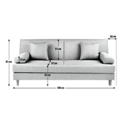 Habitat Chase Fabric Clic Clac Sofa Bed - Light Grey -Habitat Furni Sales 7929809 R Z020A