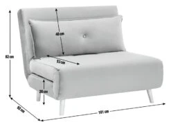 Habitat Roma Small Double Velvet Chair Bed - Charcoal -Habitat Furni Sales 7995541 R E001