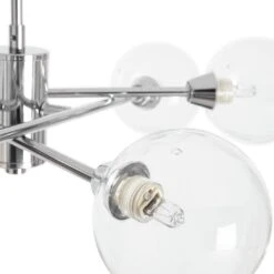Habitat Glam 6 Light Glass Ceiling Light – Chrome -Habitat Furni Sales 7996973 R Z002A