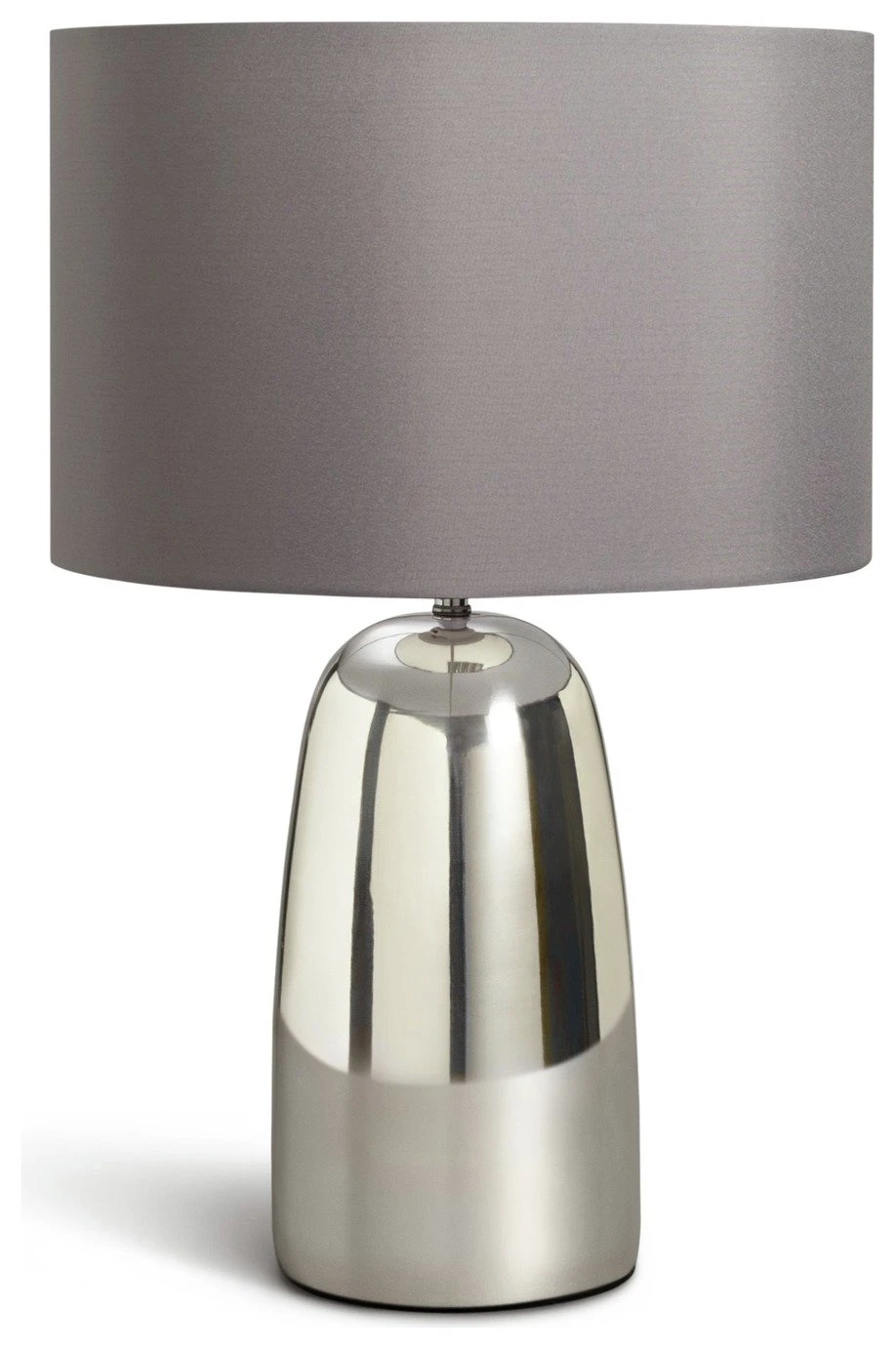 Habitat Largo Touch Table Lamp - Grey & Chrome Habitat Largo Touch Table Lamp - Grey & Chrome -Habitat Furni Sales 8031741 R Z001C