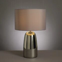 Habitat Largo Touch Table Lamp - Grey & Chrome 2 Habitat Largo Touch Table Lamp - Grey & Chrome -Habitat Furni Sales 8031741 R Z002A