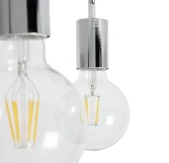 Habitat Rayner Steel 3 Light LED Flush Ceiling Light -Chrome -Habitat Furni Sales 8113621 R Z002A