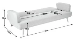 Habitat Andy 3 Seater Fabric Clic Clac Sofa Bed - Grey -Habitat Furni Sales 8171168 R Z002A